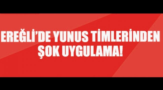 Yunus timleri şok uygulamada yakaladı