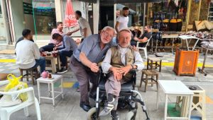 Gurbetçiden engelli vatandaşa tekerlekli sandalye