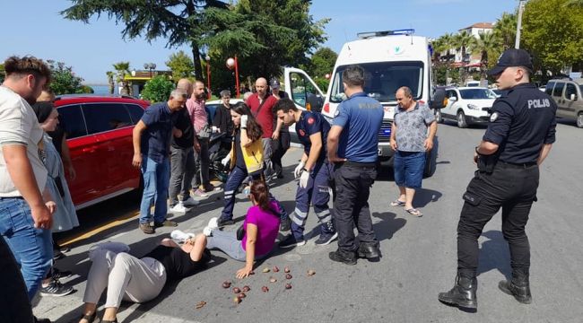 Trafik kazası: 2 kişiye çarptı 