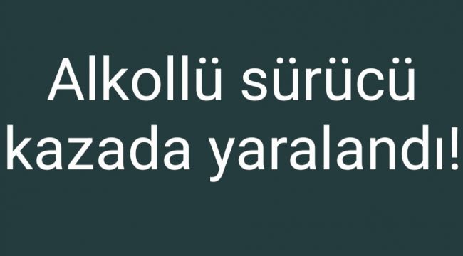  Alkollü motosiklet sürücüsü kaza yaptı! 