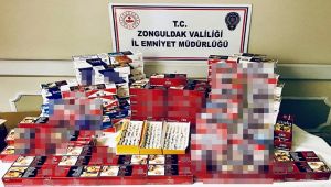 Zonguldak'ta 30 bin adet bandrolsüz makaron ele geçirildi
