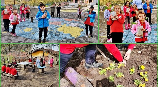 Ziraat mühendisleri öğrencilere fidan dağıttı (Foto galeri)