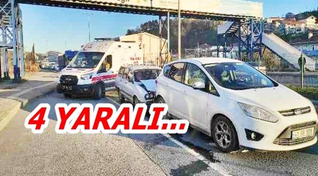 Ereğli'de trafik kazası: 4 yaralı