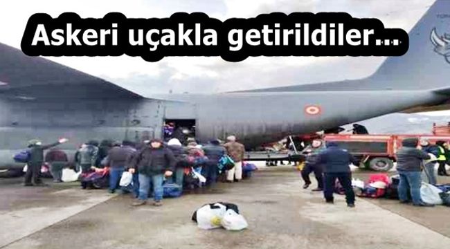 Depremzedeler Zonguldak'a getirildi