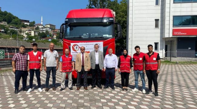 - Gurbetçilerin depremzedeler için gönderdiği yardım tırı Zonguldak’a ulaştı