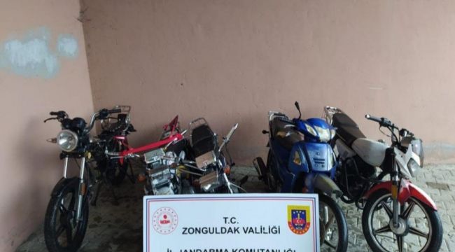 Jandarmanın yakaladığı 5 motosiklet hırsızı tutuklandı