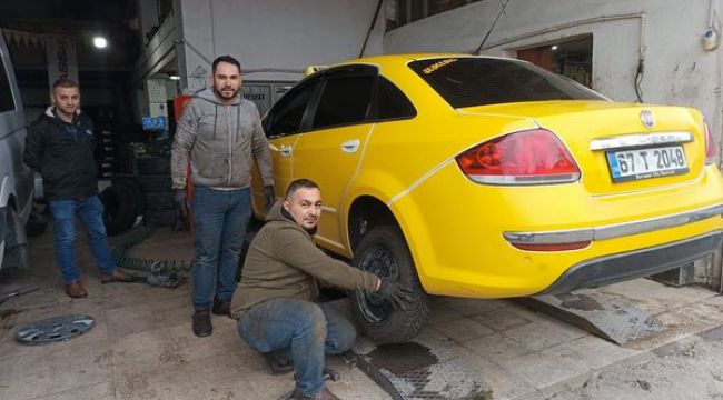 ARAL OTO DA KIŞ LASTİĞİ MESAİSİ...