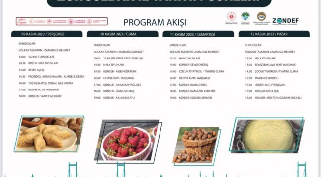 - Zonguldak Tanıtım Günleri'nin program akışı belli oldu