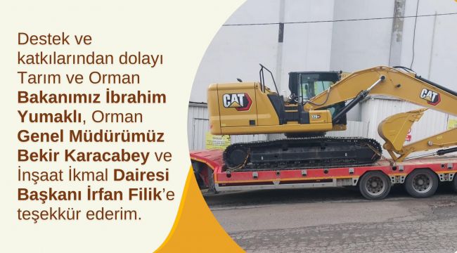 EREĞLİVE ALAPLI ORMAN İŞLETME MÜDÜRLÜĞÜNE İŞ MAKİNASI