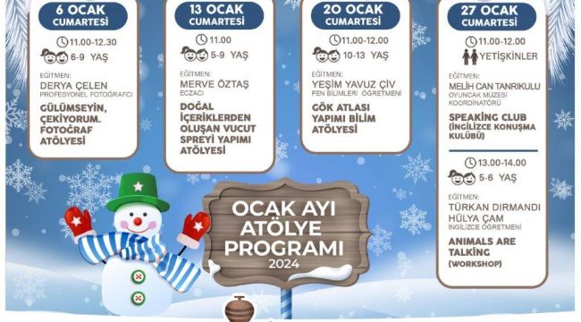 OYUNCAK MÜZESİ, OCAK AYI PROGRAMI