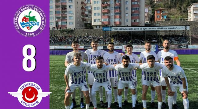 EREĞLİ BELEDİYESPOR'DAN GOL YAĞMURU