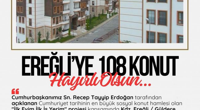 İhalesi yapıldı: TOKİ’den 108 konutluk proje