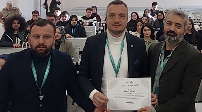 17 FARKLI ÜNİVERSİTE ÖĞRENCİSİNE ALAPLI'LI MÜDÜR KONFERANS VERDİ. 