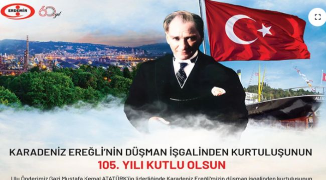 ERDEMİR, kurtuluşun 105'inci yılını kutladı