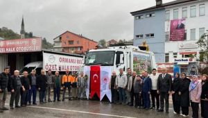 Belediyeye 1 adet çöp toplama aracı hibe edildi