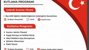 EREĞLİ'DE 23 NİSAN PROGRAMI AÇIKLANDI